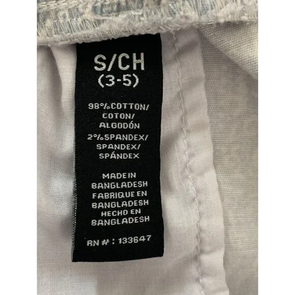 Light Bluish Gray Paisley Cargo Jogger Pants With Elastic Waist & Drawstring - Picture 9 of 9